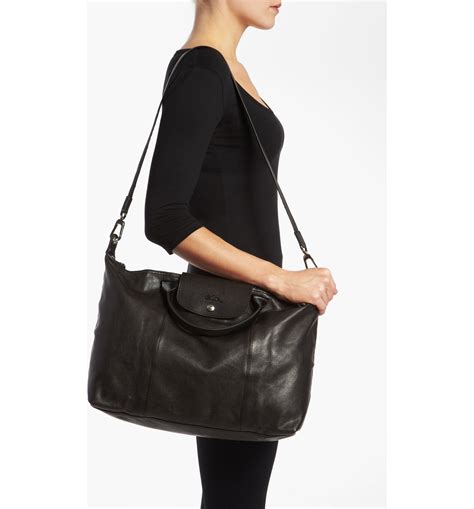 longchamp le pliage cuir.